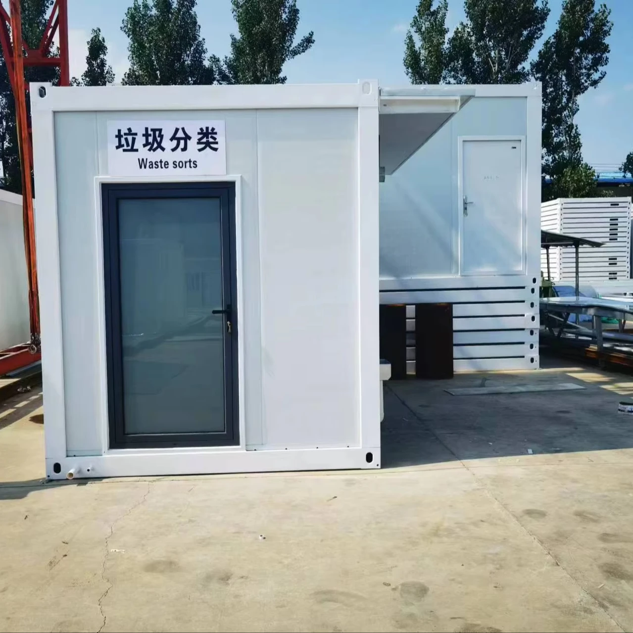 10 feet 20 ft 40 ft z shaped mobile living  extendable resort home villa capsule foldable container house with  toilet