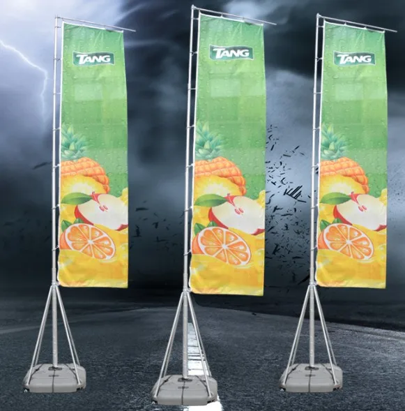 Telescopic Pole Water Injection Base Rectangle Affusion Flag