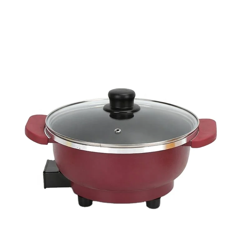 Made in China Indoor Mini Pot Dormitory Student Pot 22 cm Deep Red Aluminum Alloy Student Pot