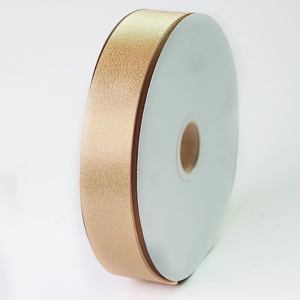 Factory Hot Selling Gold Metallic Ribbon100% Polyester Glitter Ribbon Gift Ribbon Decoration Ribbon