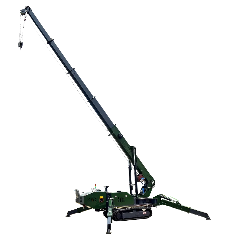 CE/ISO9001 approved Narrow Working small Mini 5 Ton Folding Hydraulic Engine Hoist Spider Crane