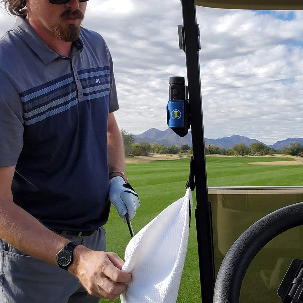 Strong microfiber tri-fold magnetic golf towel waffle weave custom sublimation print