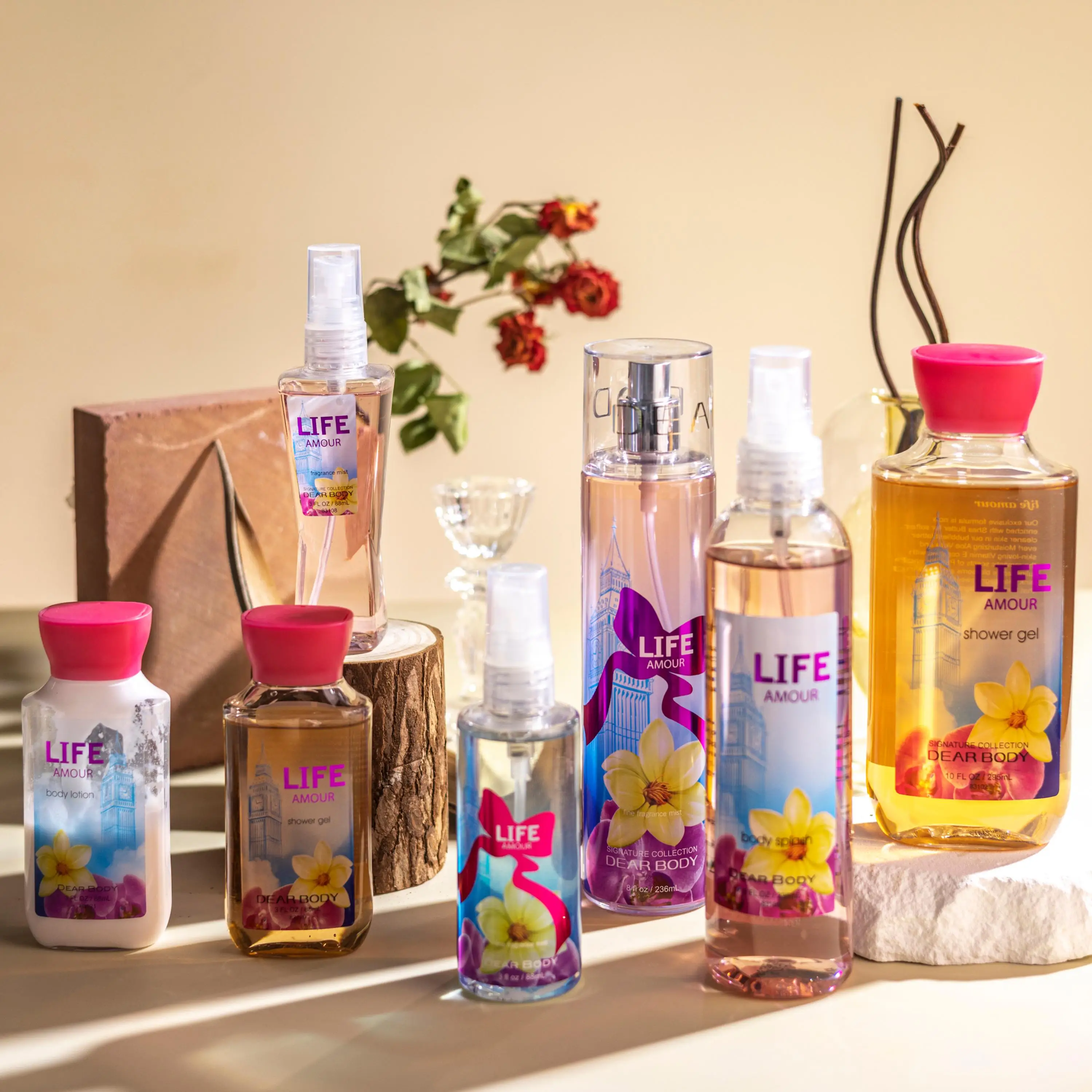 Perfumes and lotions skin care set moisturizing body shea butter whitening body lotions