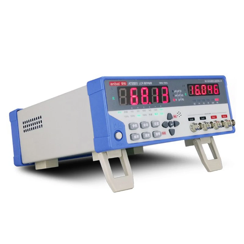 Тестовый Измеритель LCR Benchtop 100 Гц ~ 10 кГц с 0,1 vrms, 0,3 vrms,1 уровень тестирования Vrms AT2811