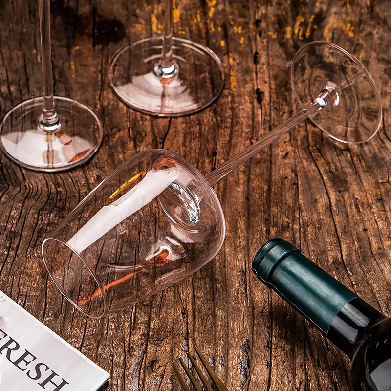 4Pc Handblown Universal Concave Bottom White Red Wine Goblet Drinking Glassware Gift Set