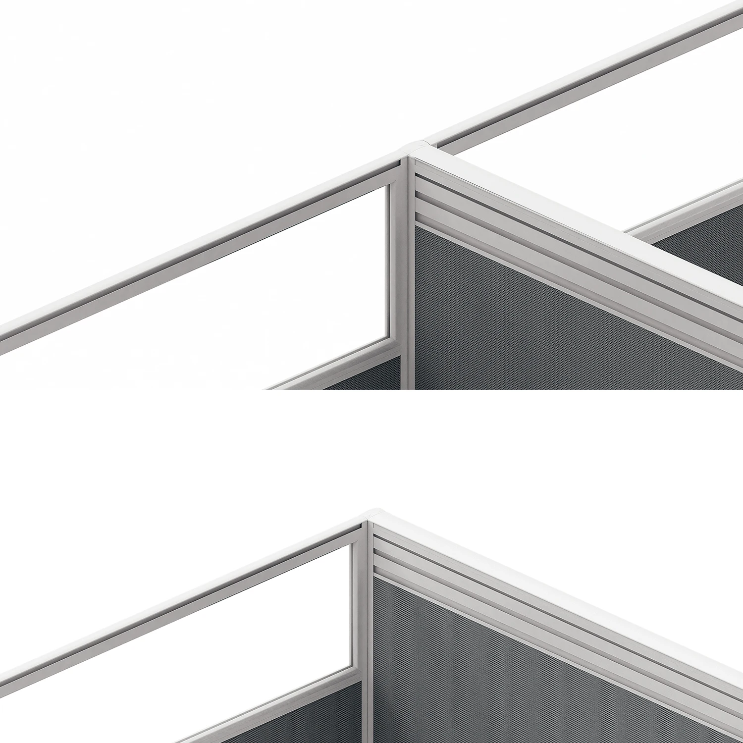 Modern open saving space cubic 4 people office partition corner workstation