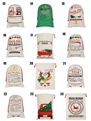 wholesale Santa bag Big santa sacks Christmas cotton bag pull rope personalized Christmas gift bag