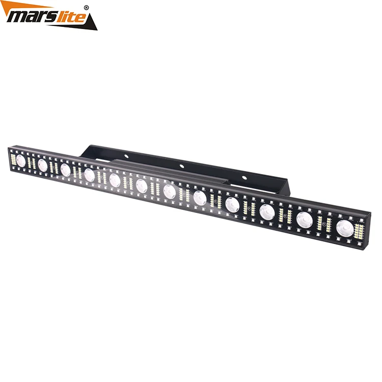 American dj mini 12pcs strobe beam wash 3in1 dmx512 rgb pixel led wall washer bar light for stage