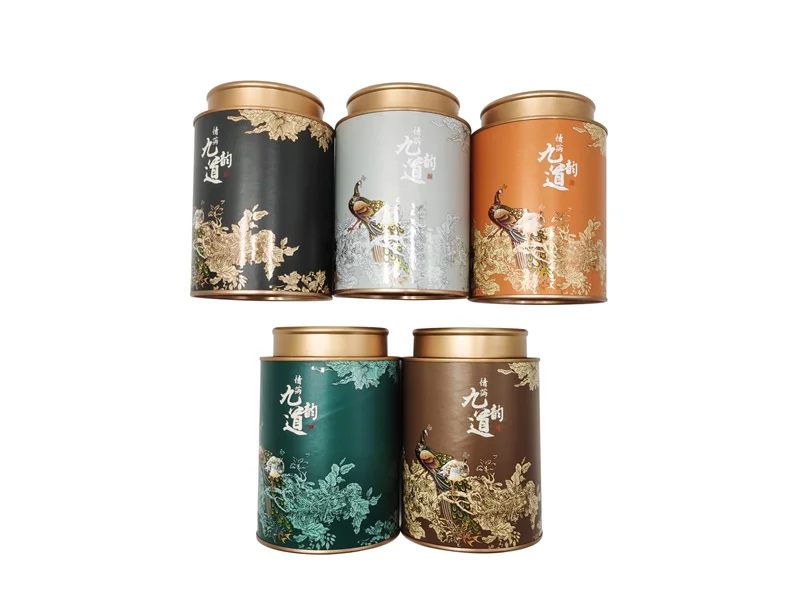 Custom Design Mix Colors Cardboard Eco Friendly Cans Tea Coffee Paper Card Canister Paper Tube Packaging