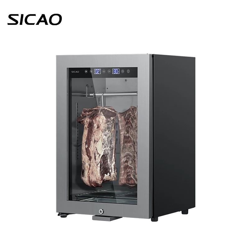 Wholesale freestanding compressor auto defrost dry aged meat cabinet refrigerator