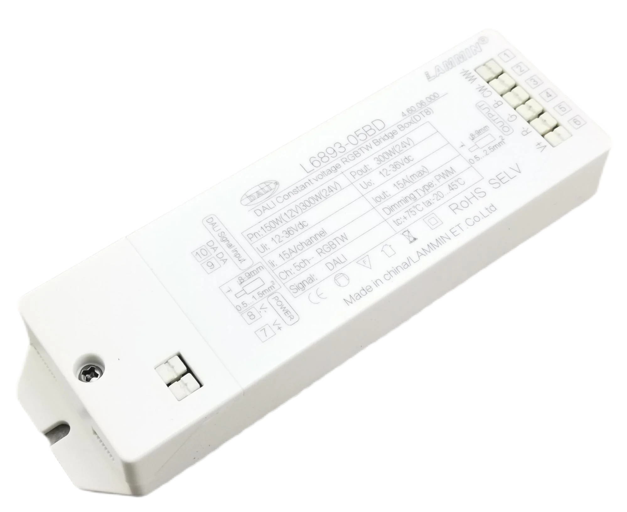 DALI 5-канальный постоянный источник постоянного напряжения DC Dimmer (DT8) L6893-05BD