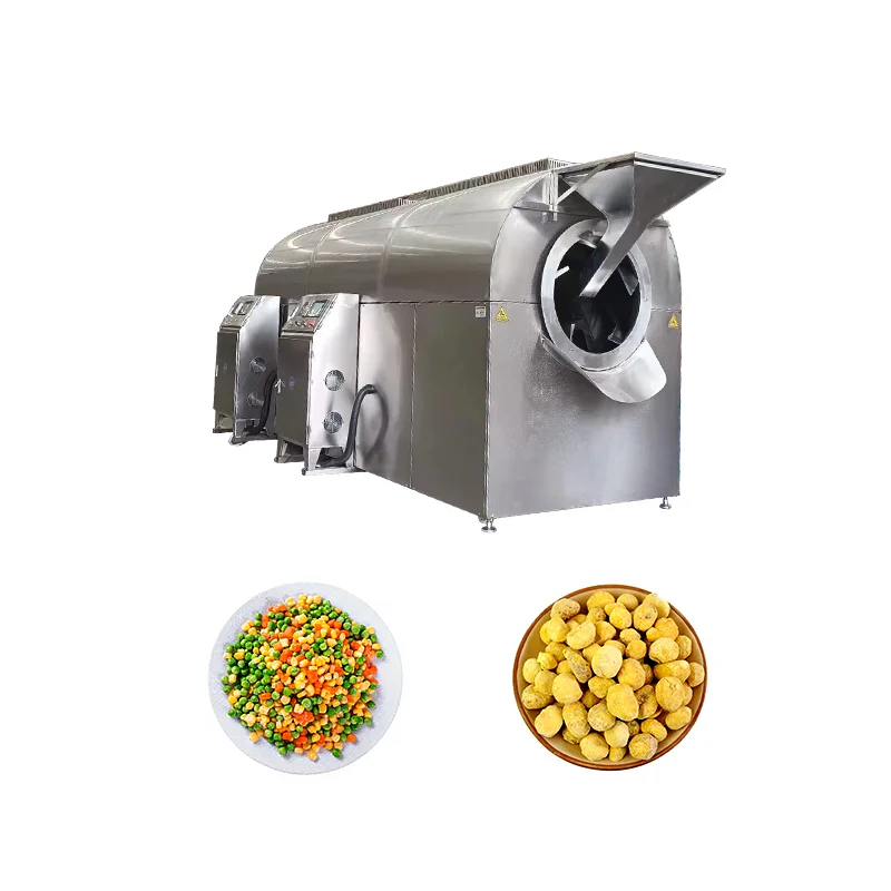 100kg Per Hour Nuts Roasting Machine Roaster Peanut Cacao Bean Roaster Machine