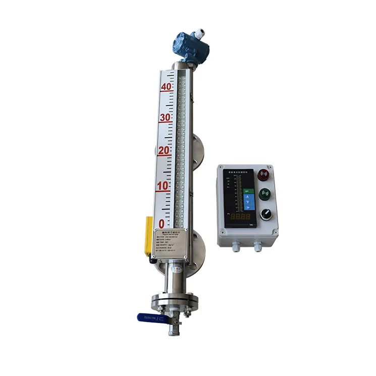 Digital ultrasonic radar liquid water flow level meter Magnetic flip plate boiler level gauge