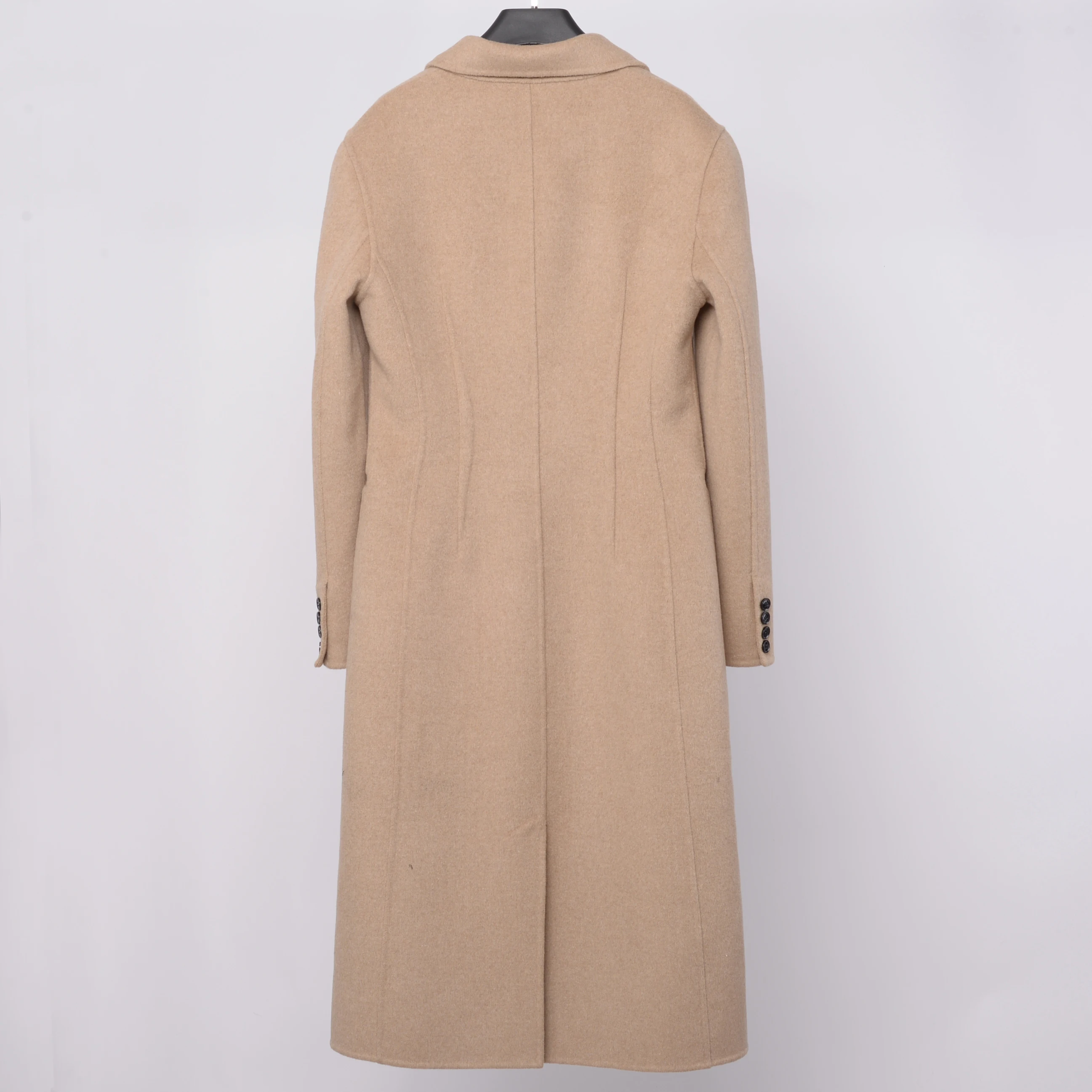Women winter fashion long double face 100%wool pea coat