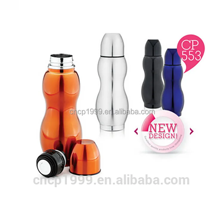 С вакуумной изоляцией термос со стильным дизайном 500 мл/17 унц.. Бутылка термос из нержавеющей стали 18/8. Прошла аудит