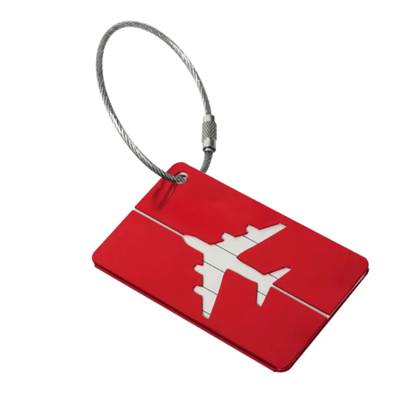 Luggage Tags Business Card Holder Aluminium Metal Travel ID Bag Tag for Travel Luggage Baggage Identifier