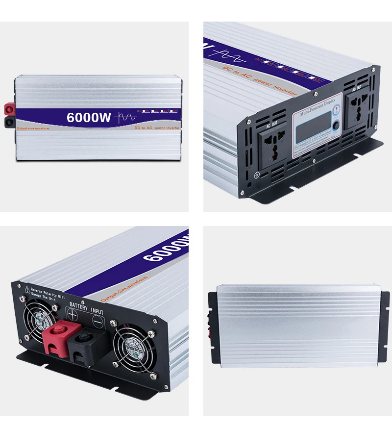 Inverter 12V 220V 3000W 4000W 6000W 8000W 24V Dc To 110V Ac Pure Sine Wave Voltage Converter Transformer Power Car Inverter