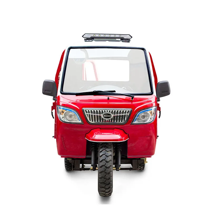 KAMAX Classic Cabin Three Wheel Covered Motorcycle 300cc Water Cooling Engine/ Heavy Load 3 Wheel Cargo Gas Motorized Tricycle