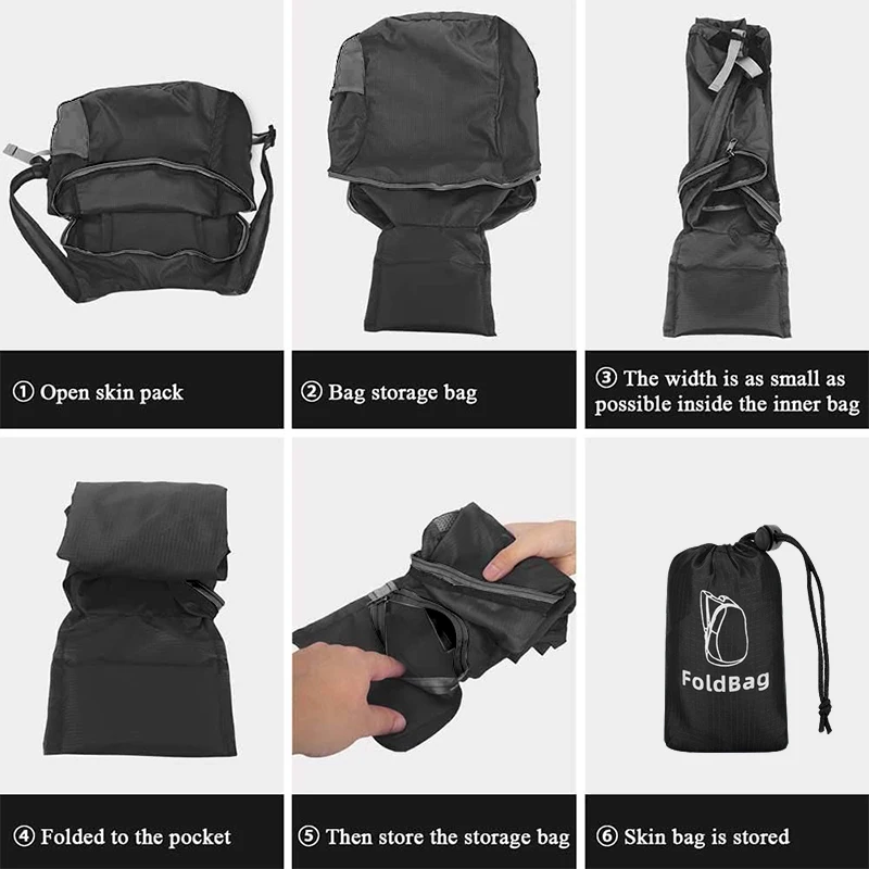 Outdoor Sport Climbing Camping Foldable Lightweight Shoulder Bag 15-20L Small Packable Backpacks Hiking Backpack
