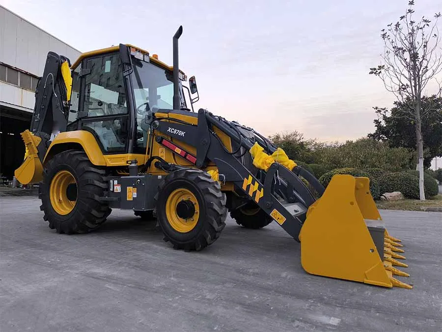 High Cost Performance 2.5 Tons 1cbm 110Hp Backhoe Loader XC870K Excavator Wheel With Bucket and Digger