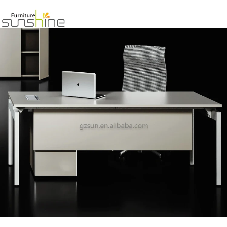Creative Open Workstation Table Office Desk Executive Home Office Desk L-shape With Drawers