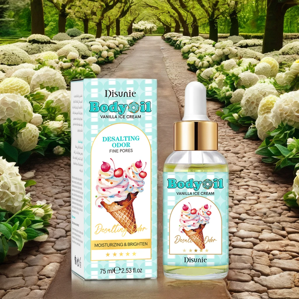 Disunie Wholesale Vanilla Ice Cream Body Organic Essential Oils Skin Brightening Moisturizing Perfume Fragrances Body Oil