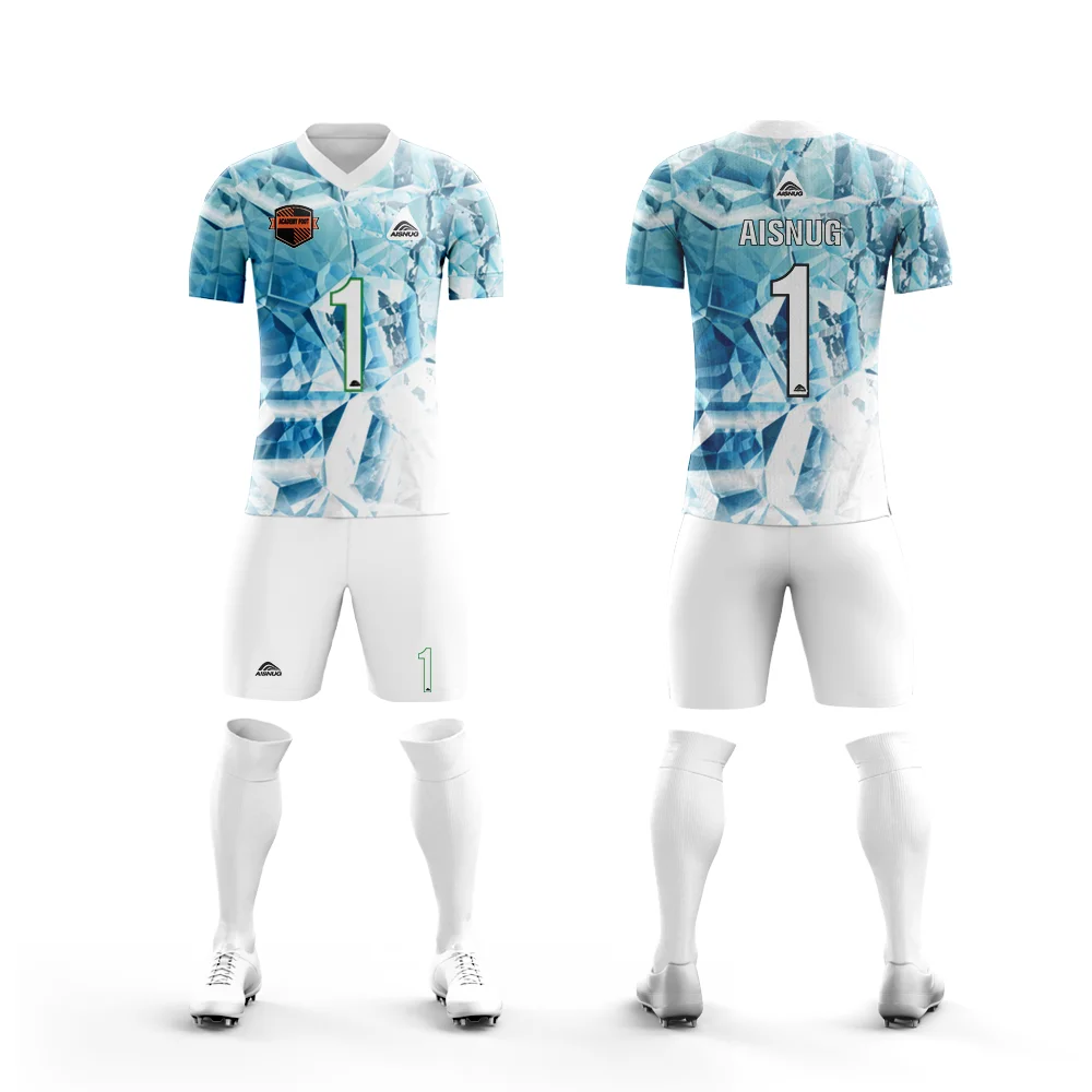 Dye sublimation design youth football shirts wholesale new quick dry design jersey soccer custom