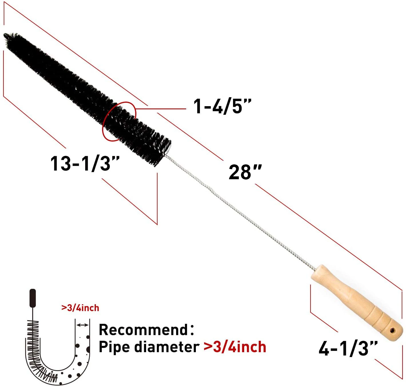 Topwill Dryer Cleaner Vent Brush Long Flexible Dryer Vent Cleaner Clothes Lint Trap Remover Refrigerator Condenser Coil Brush