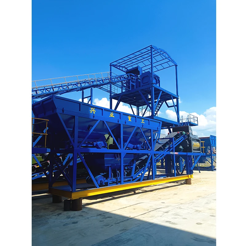 Chinese Mobile Batching Concrete Machinery Price Betonniere Construction Manufacturing Plant HZS25 Concrete Batching Plant