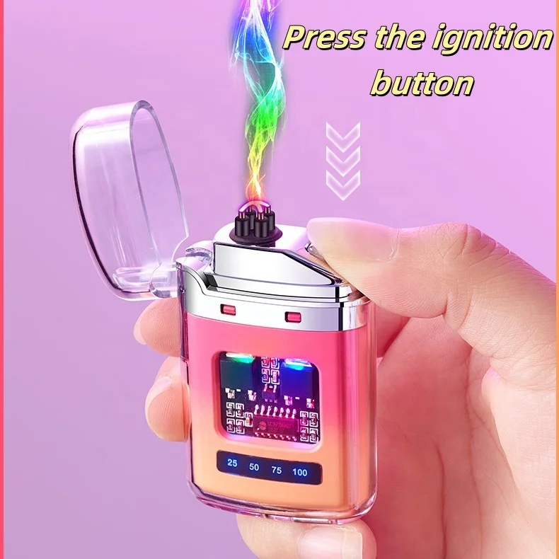 Portable Electric Lighter With Digital Display and Type-C Rechargeable Arc lighter