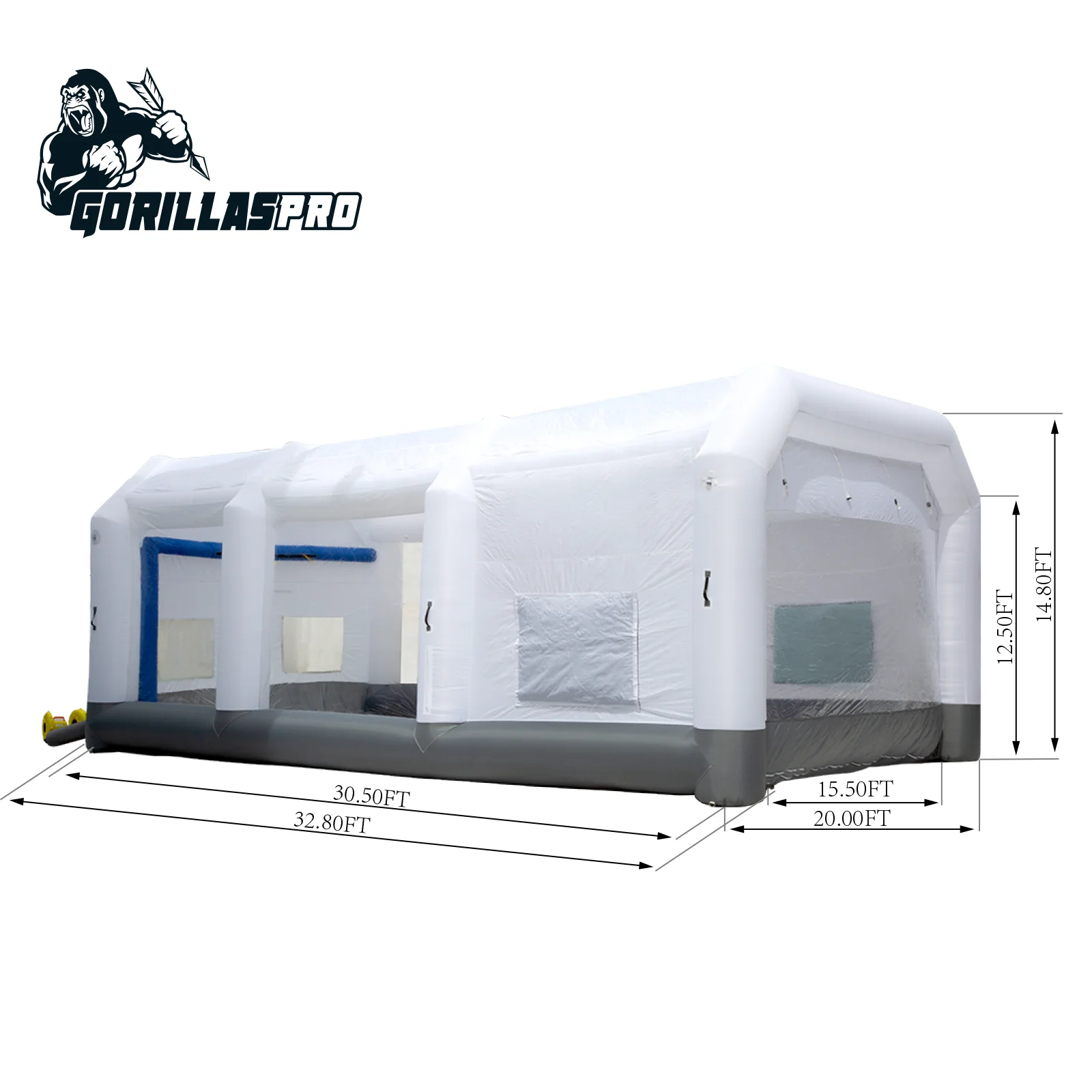 GORILLASPRO портативная Автомобильная надувная гигантская рабочая станция камера для окраски кузова с системой фильтров
