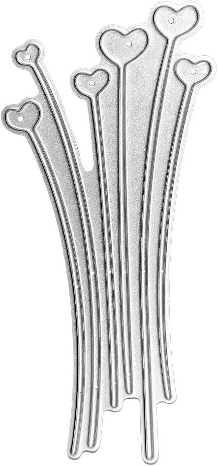 Heart Shape Flower Cutting Dies, Flower Card Cutting Dies, Heart Cut Stencils for Card Making, Embossing Stencil