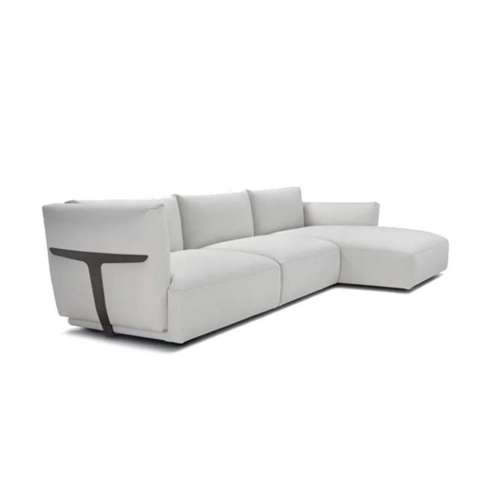 Italian modern furniture design L shape fabric set corner bed sofa living room sectional couch sofa Herman sofa