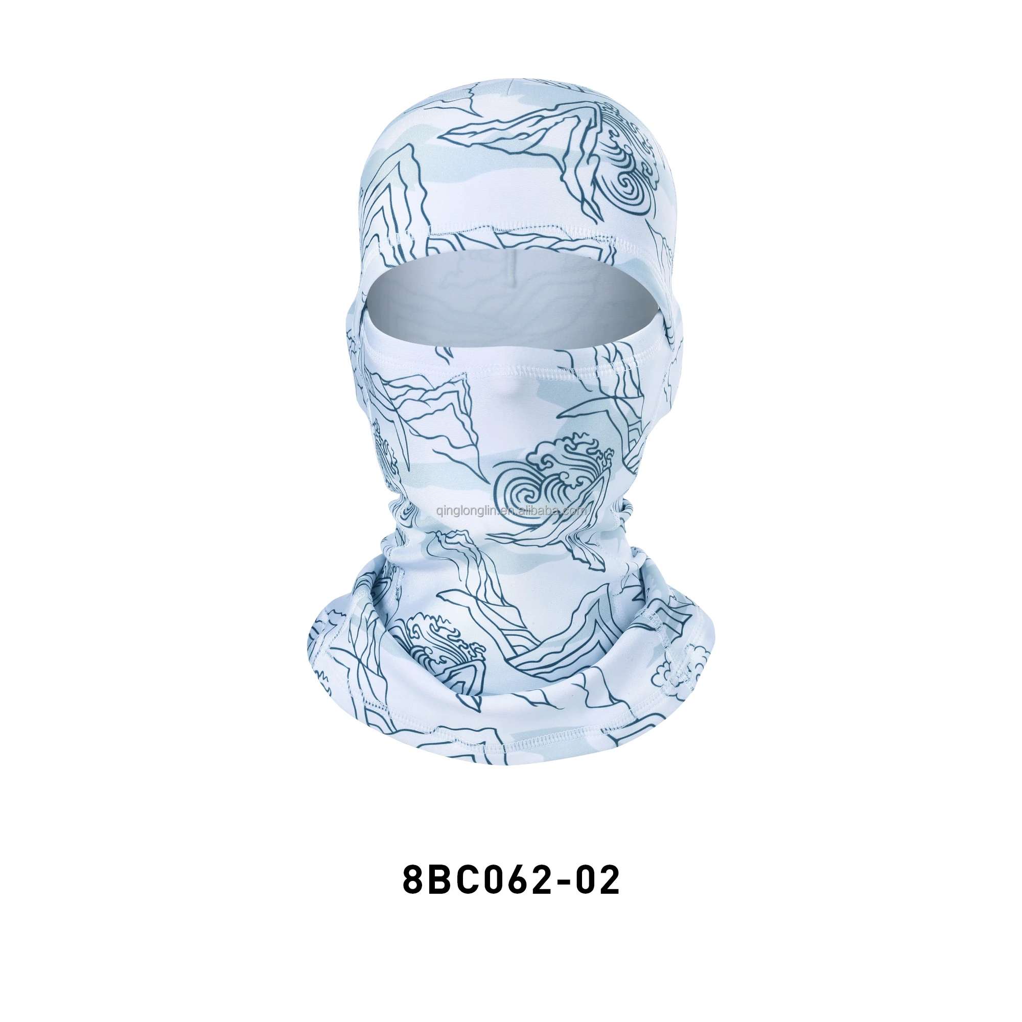 Стильная Лыжная маска QingLongLin, ветрозащитная Флисовая Балаклава с капюшоном и сублимационным принтом, маска для лица для женщин и мужчин