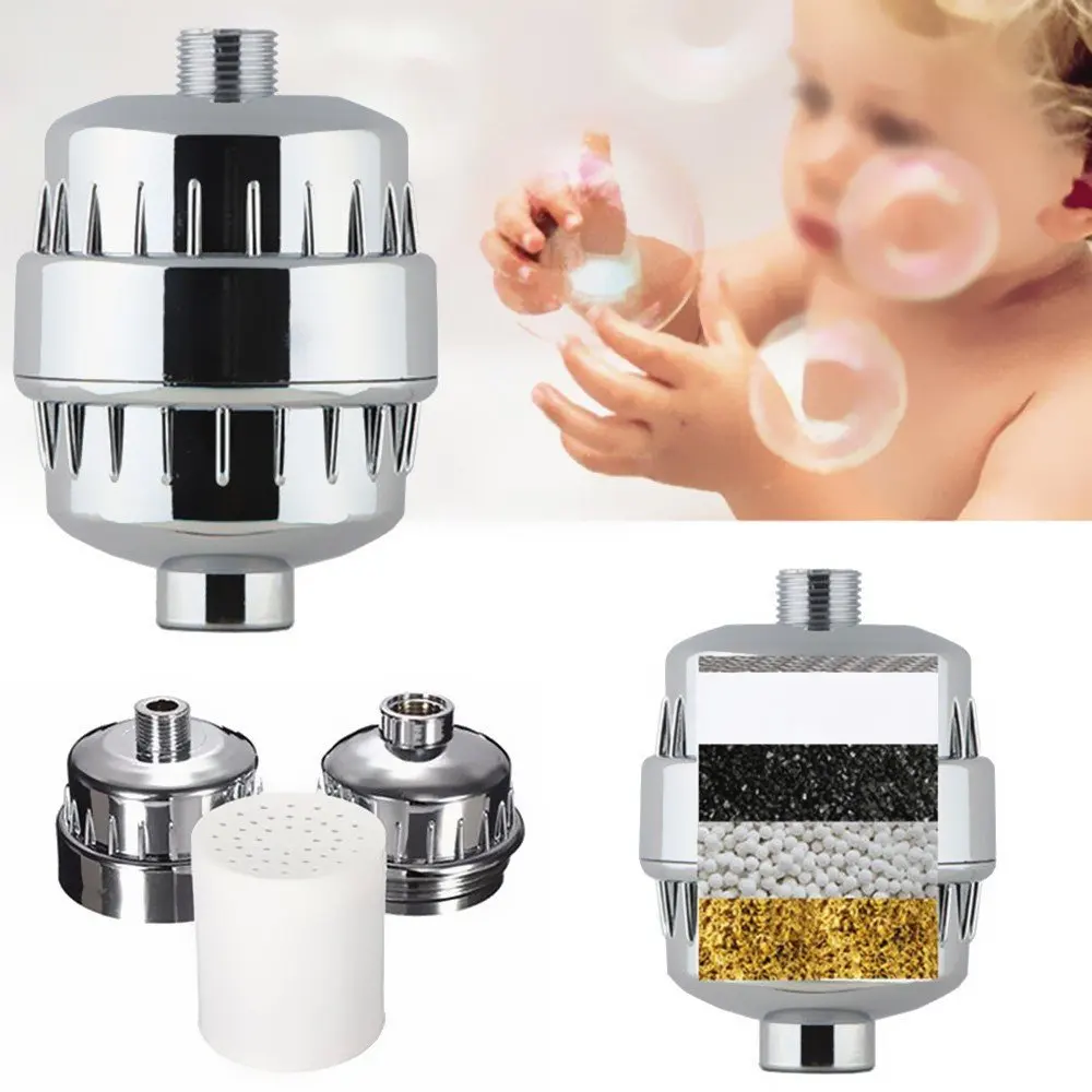 Shower Head 15 Stage Shower Filter Combo High Pressure 5 Spray Settings Filtered Showerhead