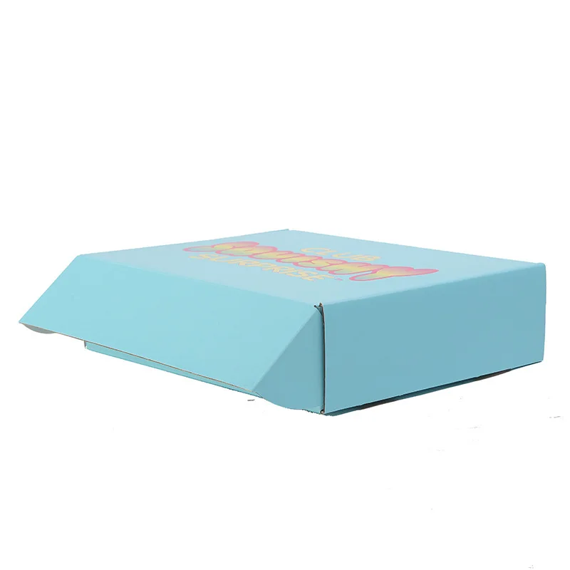 Printing Flat Pack Folding Kraft Packaging Corrugated Custom Die Cut Mail Shipping Box With Logo