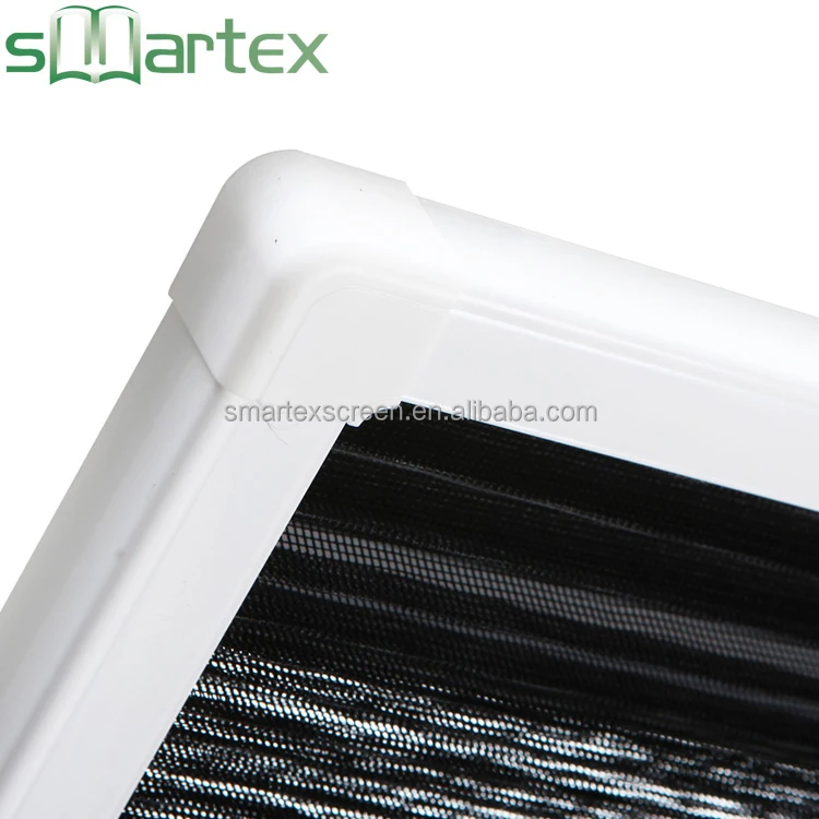 Anti-mosquito polyester pleated folding skylight windows mosquito net window retractable skylight screen window