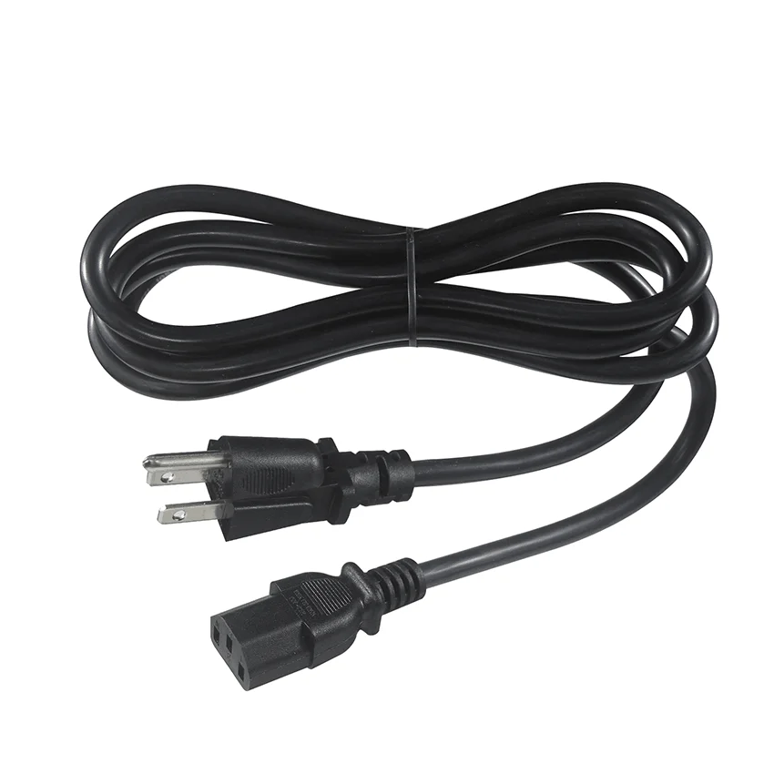 NEMA 5-15P на IEC C13 кабель 3-проводной прибор и шнур электроинструмента 6 футов 18 AWG
