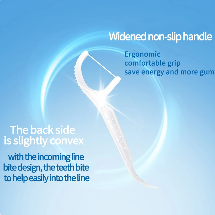 Factory price wholesale good quality teeth cleaning Dental Flosser 100pcs pack in bag home use Dental Floss Pick
