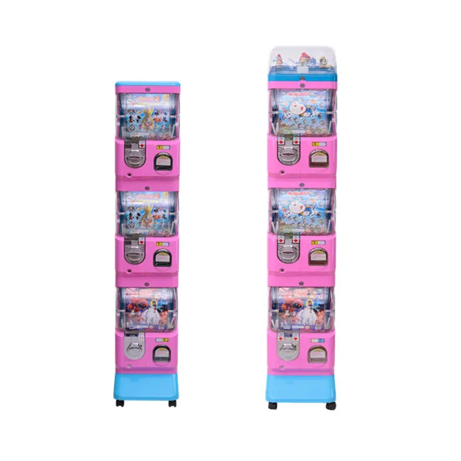 Usa Gashapon Gacha Capsule Cabinet Toy Coin Operated Big Gumball Small Balls Candy Gum Vending Machine