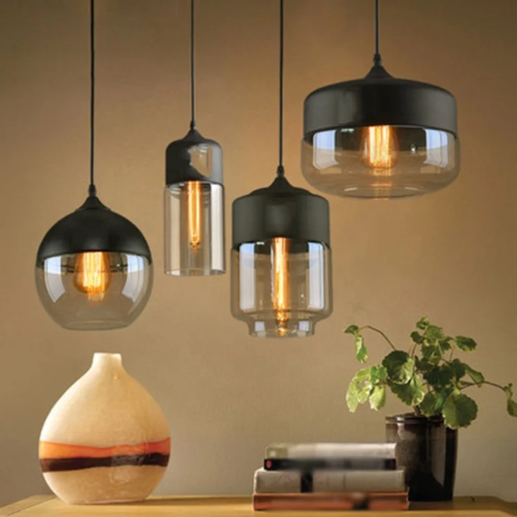 American Nordic Modern Design Balcony Glass Lamps Hanging Led Chandelier Pendant Lamp