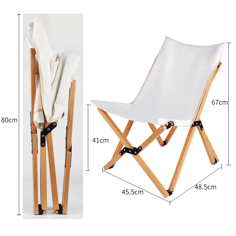 High Quality Outdoor Leisure Folding Kava Chair  Portable Wood Folding Chair  Fishing Picnic Travel Camping