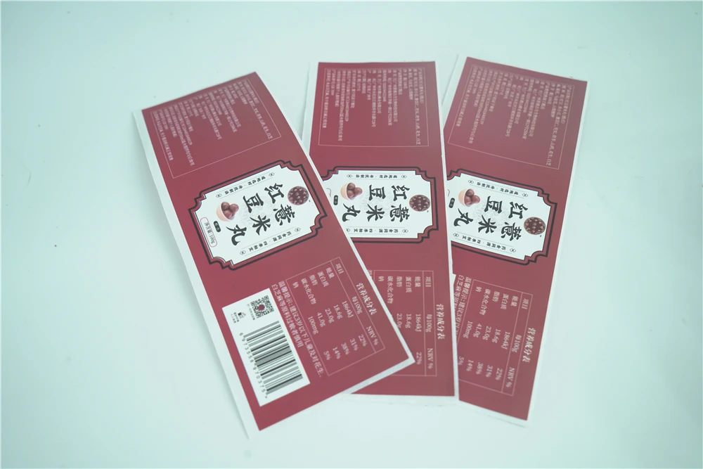  Заводская розничная продажа рулонная печать индивидуальная клейкая водонепроницаемая пищевая этикетка наклейки Упаковочная