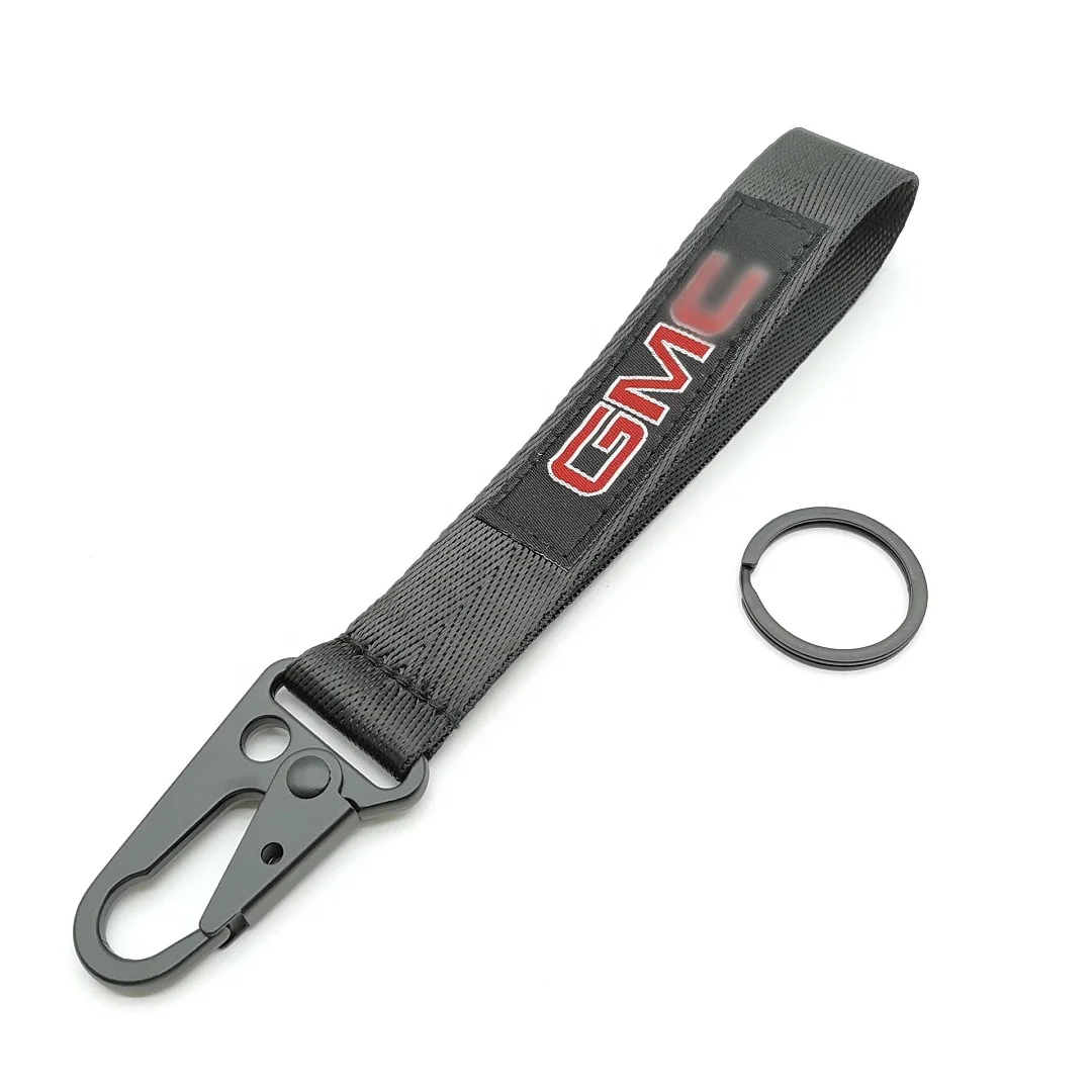 Keychains JDM Racing Car Sport Fabric Key Strap Modified Car Accessories Carabiner Lanyard Keychain Llavero De Coche Modificado
