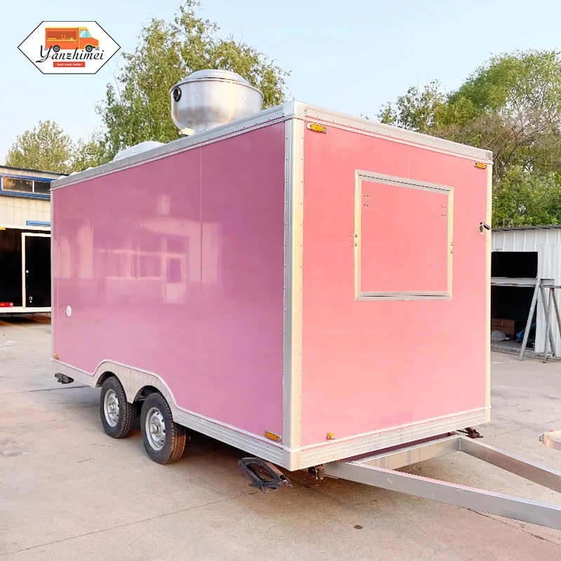 YANZHIMEI Best selling AU Standard Concession Trailer Cart with Grill Fryer Cheap Mobile Food Trailer Price For sale