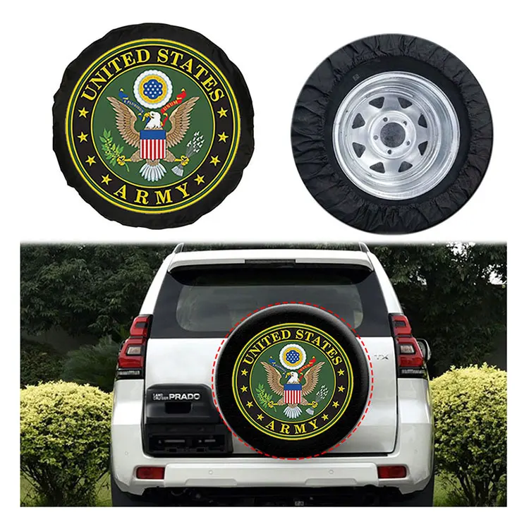 
Custom print Polyester spare Tire Cover for car accessories 