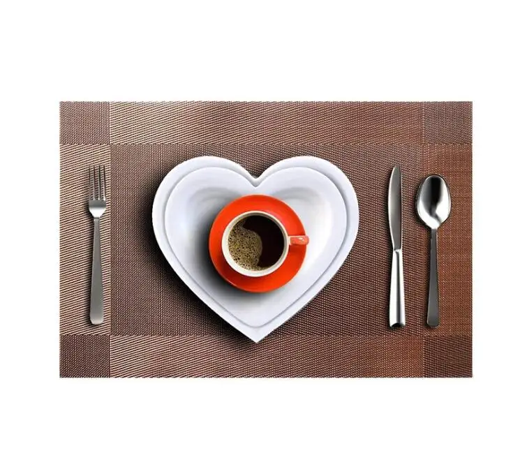 In Stock Top selling  pvc woven placemat for dining table