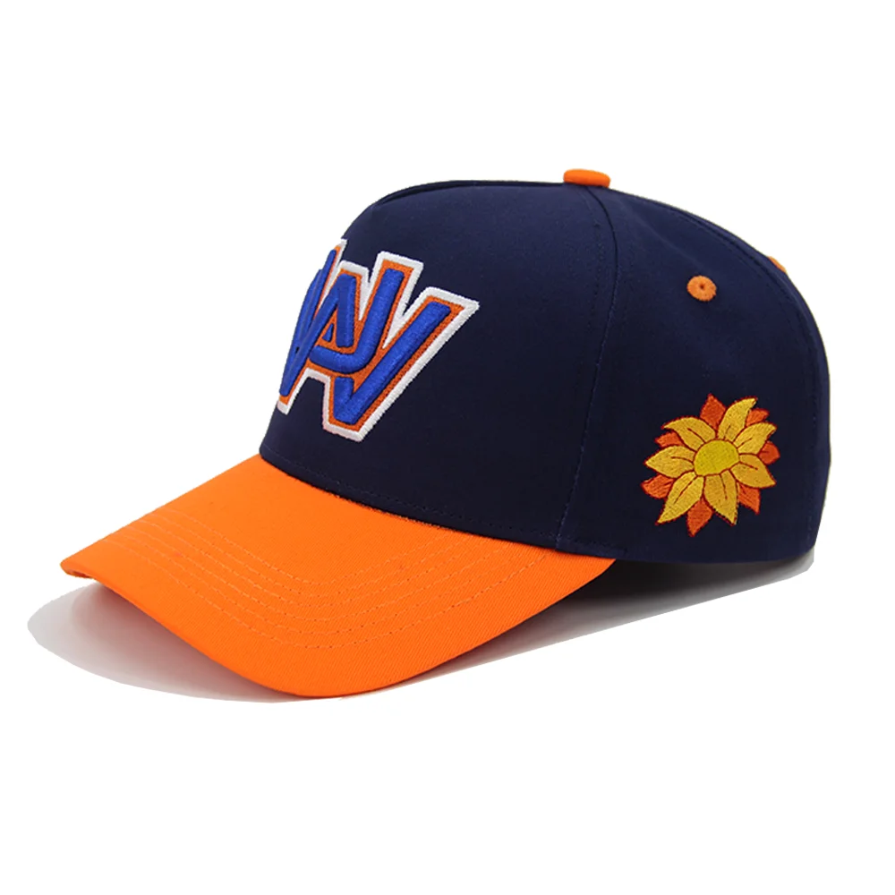 Custom Designer High Quality 5 Panel Curved Brim baseball cap Gorras embroidery sports hat Baseball cap