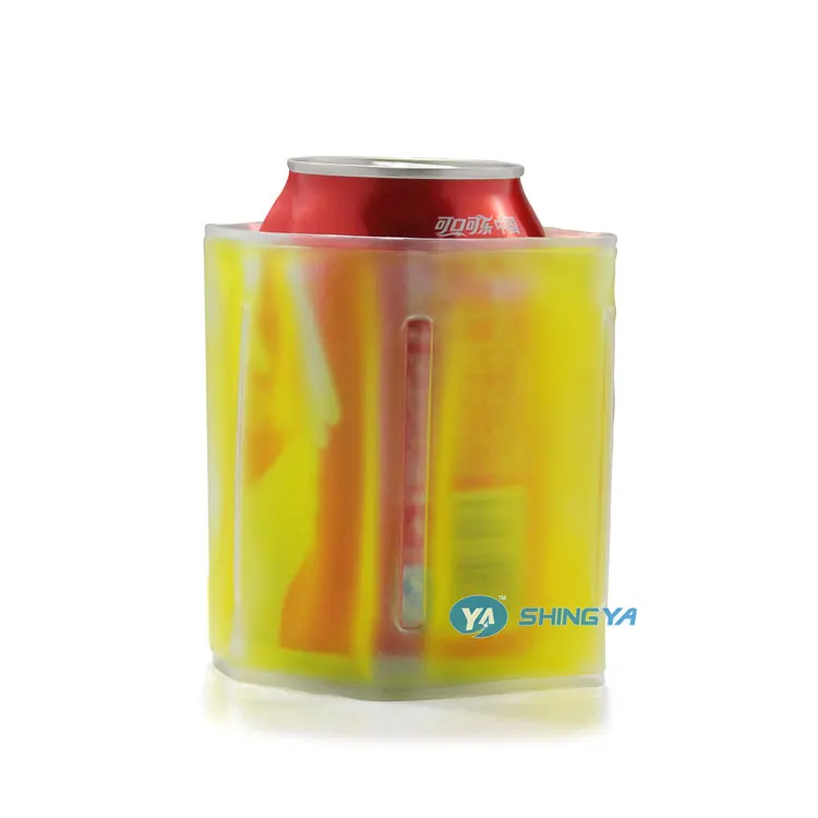 High quality plastic clear pvc gel ice pack single can cooler