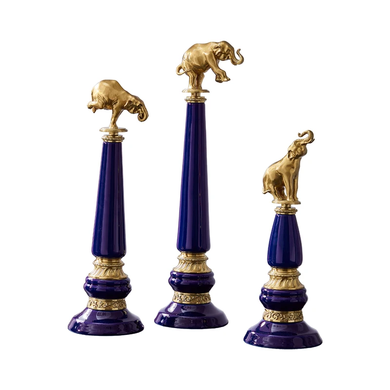 Interior Design Exhibitions Bronze Elephant Decorative Products Ceramics Ornaments Home Decor